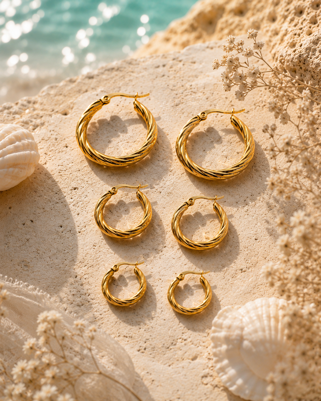 Twist Hoops Set | Earrings 01