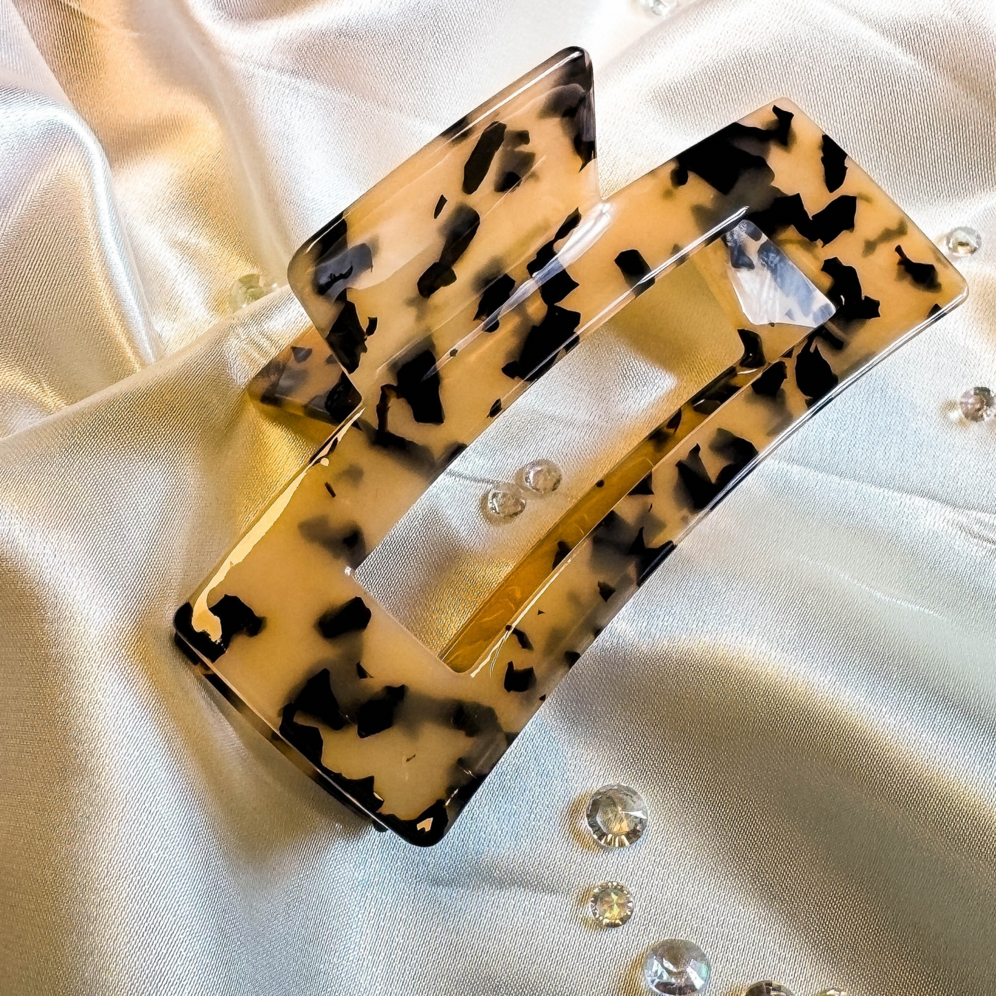 XL Hair Clip - Amber Tortoise