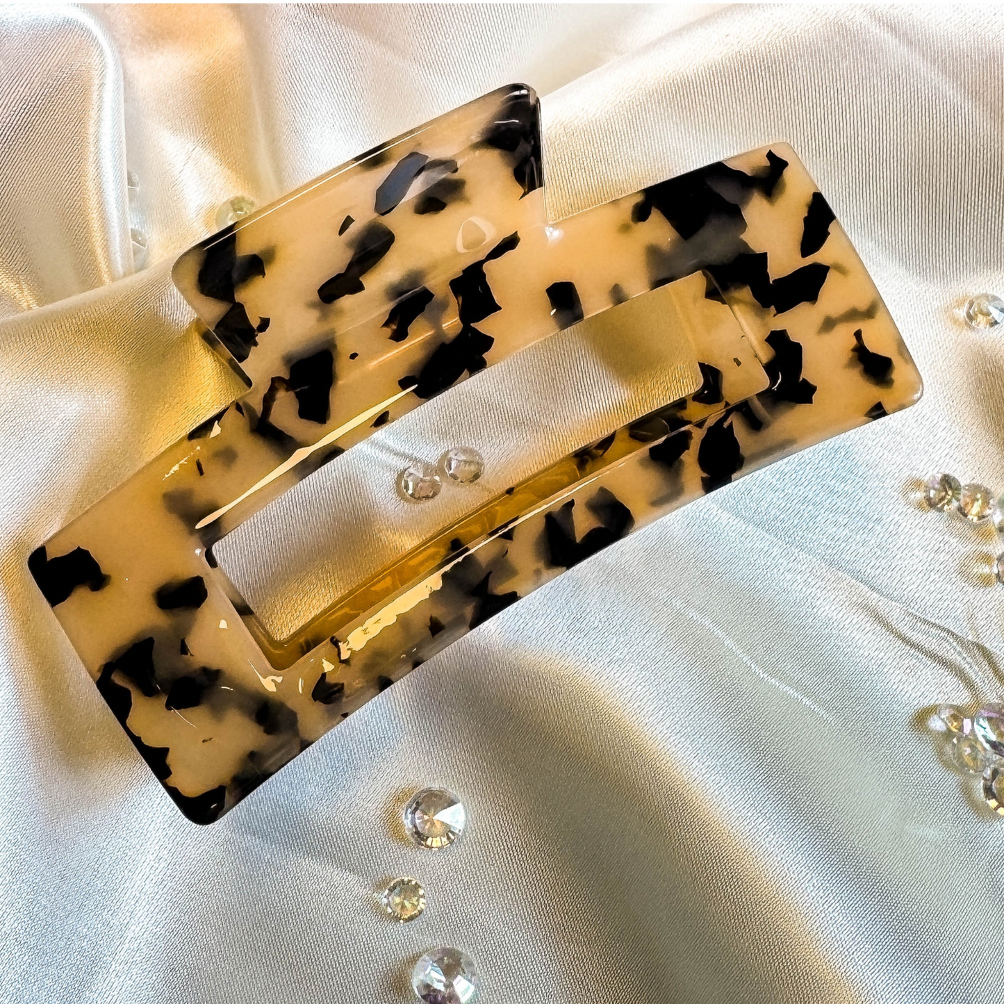 XL Hair Clip - Amber Tortoise