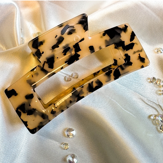 XL Hair Clip - Amber Tortoise