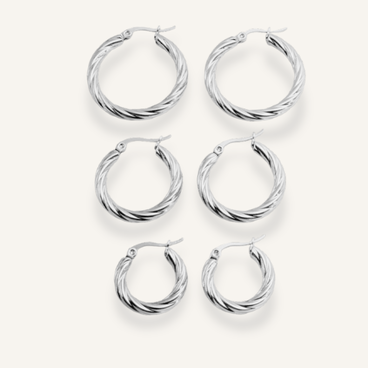Twist Hoops Set | Earrings 01