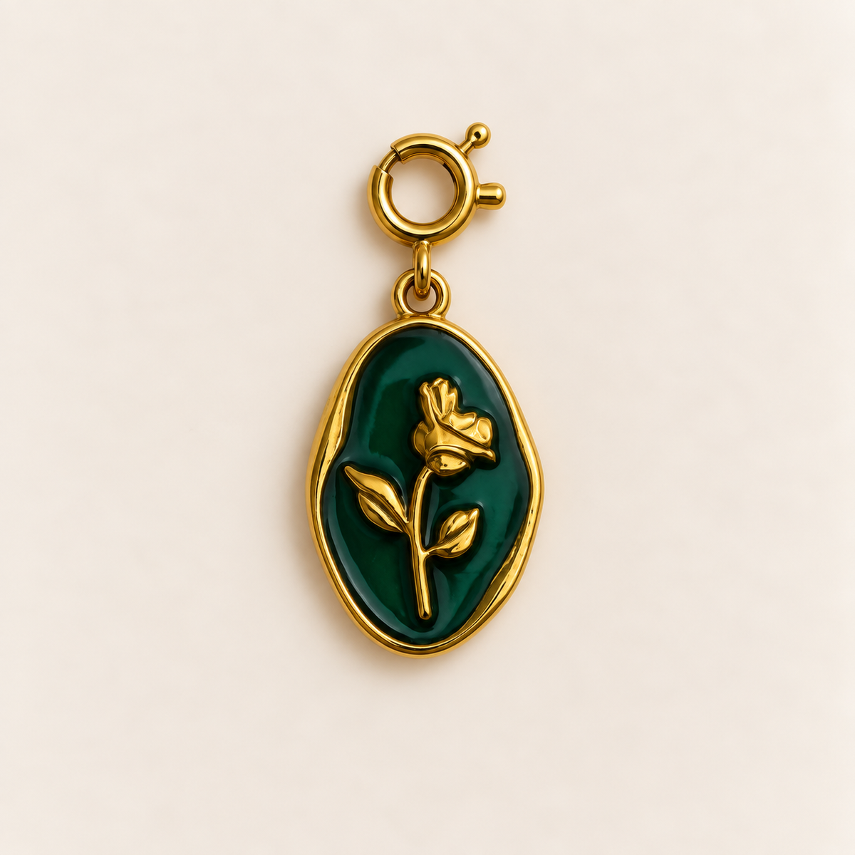 Golden Rose Charm