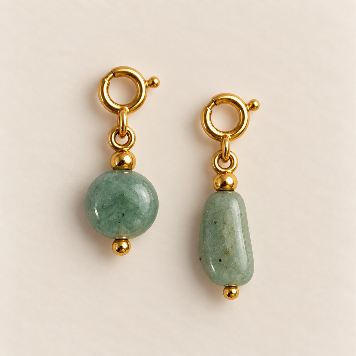 Green Aventurine Duo Charm