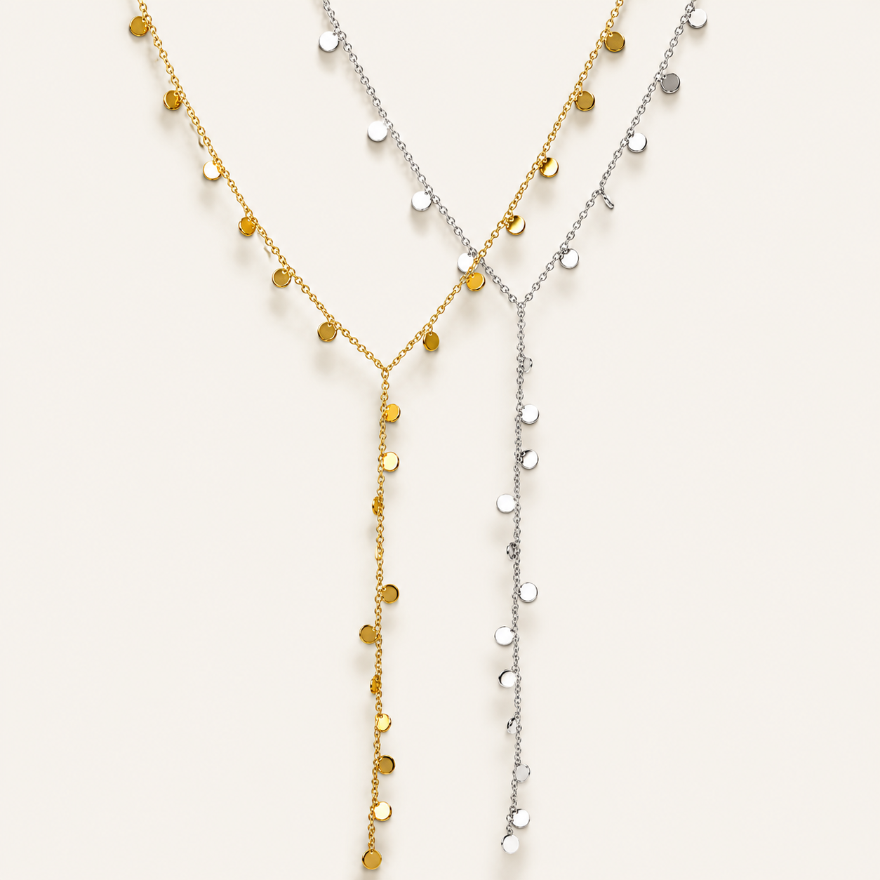 Disc Drop Silber| Necklace 01