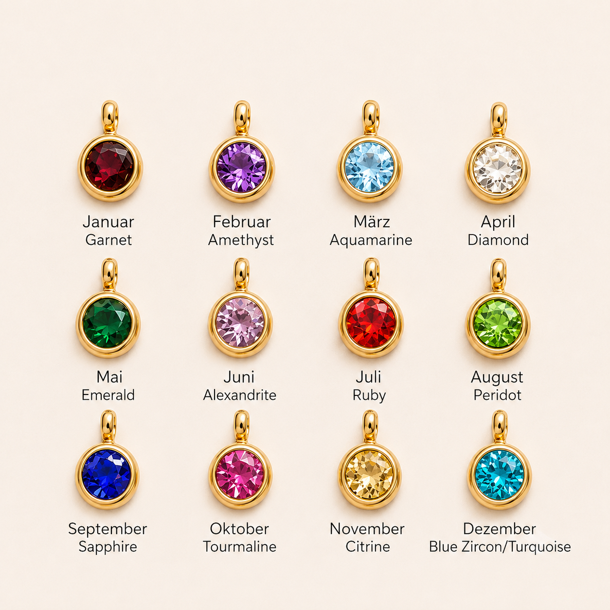 Birthstone Charm